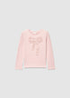 T-shirt with applied bow - 7-8