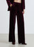 Straight-cut plain corduroy trousers
