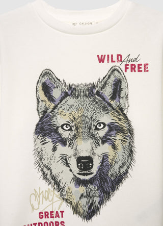 Oversized sweatshirt with graphic print
