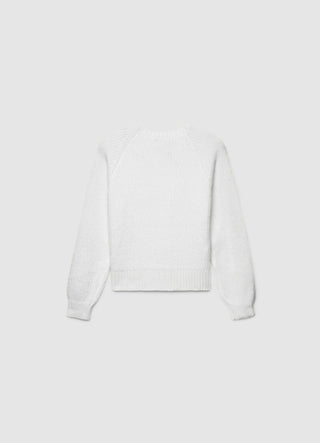 Pull à col rond avec manches raglan