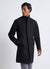 Coat with a stand-up collar in a solid colour