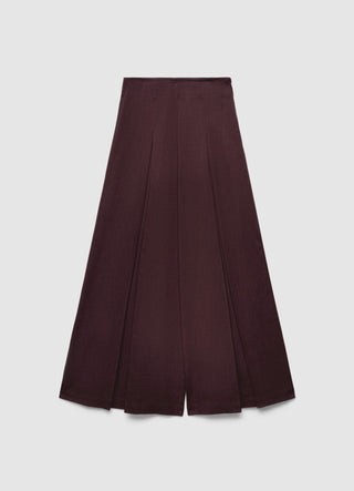 Gonna-pantalone lunga a tinta unita