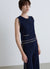 Knitted vest with contrast trim