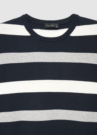 Crew neck striped sweater