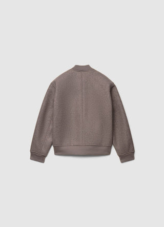 Bomber imbottito effetto pelo con zip