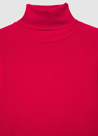 Pull col roulé uni