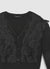 Cardigan con bande in pizzo