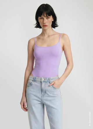 Solid colour bodysuit with thin straps