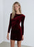 Vestito corto con drappeggio e spilla