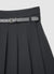 Pleated mini skirt with belt