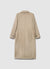 Long double-breasted solid-colour coat