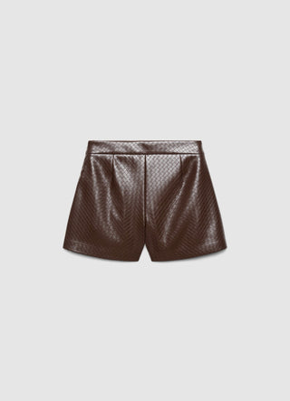 Gonna-pantalone con lavorazione intrecciata