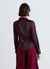 Solid colour faux satin crop shirt