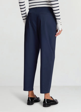 Karottenhose aus Baumwoll-Satin