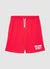Oversized gym shorts with drawstring and print