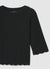 Ribbed T-shirt with wavy edges