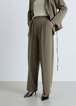 Pantaloni palazzo con doppia pinces