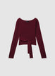 Pull moulant avec ceinture à nouer - L