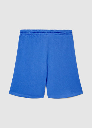 Oversized gym shorts with drawstring and print
