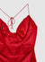 Vestito lungo simil satin cut out
