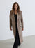 Long double-breasted solid-colour coat