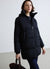 3/4 padded jacket with hood