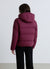 Short padded jacket with hood