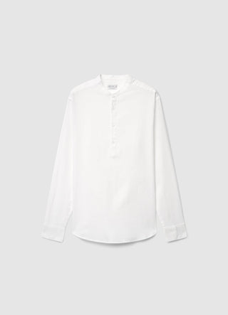 Camicia coreana con mezza abbottonatura