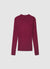 Long-sleeved ribbed T-shirt with a high collar