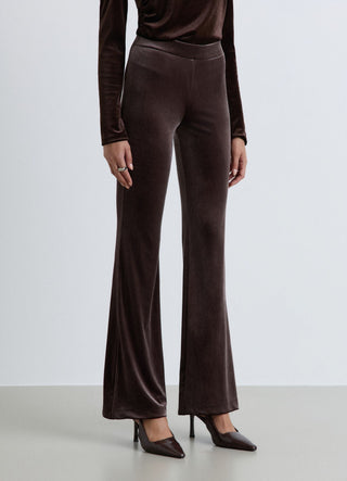 Leggings longs évasés en velours côtelé