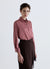 Striped shirt with classic collar in faux satin