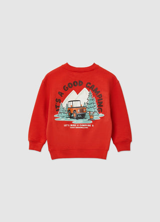 Sweat-shirt col rond avec imprimé aventure