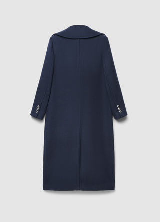 Cappotto doppiopetto con bottoni gioiello