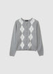 Cardigan à motif losanges avec boutons - XS