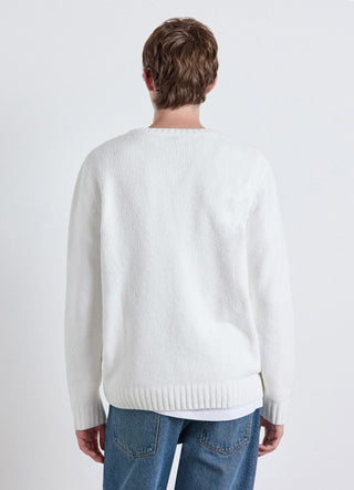 Solid colour crew neck jumper