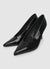 Pointed high-heeled court shoes