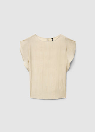 Blusa con maniche a volant