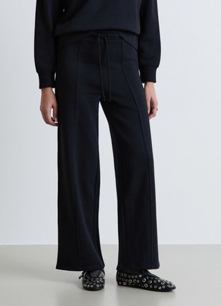 Pantaloni jogging palazzo con coulisse