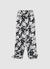 Pantaloni palazzo a fiori con lacci al fondo