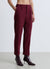 Straight-leg trousers in a solid colour with turn-up hem