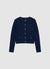 Waffle cardigan with jewel buttons