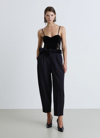 Pantalon ballon avec ceinture à nouer