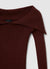 Maglia a coste con spalle scoperte