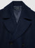 Double-breasted coat with wide lapels