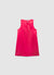 Vestito smanicato con fiocchi applicati