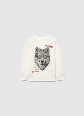 Oversized sweatshirt with graphic print