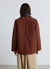 Veste avec col en effet cuir et poches à rabat