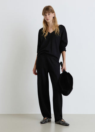 Solid-colour balloon track pants