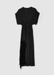 Long wrap dress with fringes - XS