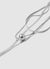 Long three-strand necklace with sphere pendant